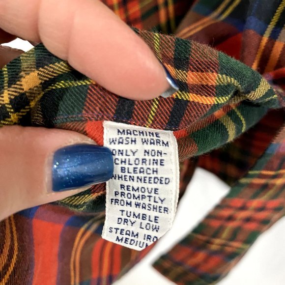 Ralph‎ Lauren Blake Red Plaid Flannel Button Down Shirt Men's Size M - Picture 4 of 7